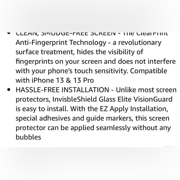 NWT ZAGG InvisibleShield Glass Elite VisionGuard Screen Protector iPhn 13/Pro&14 - Picture 12 of 13